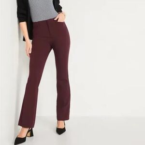 Old Navy Maroon Womens High Rise Flare Pixie Pants Size 0